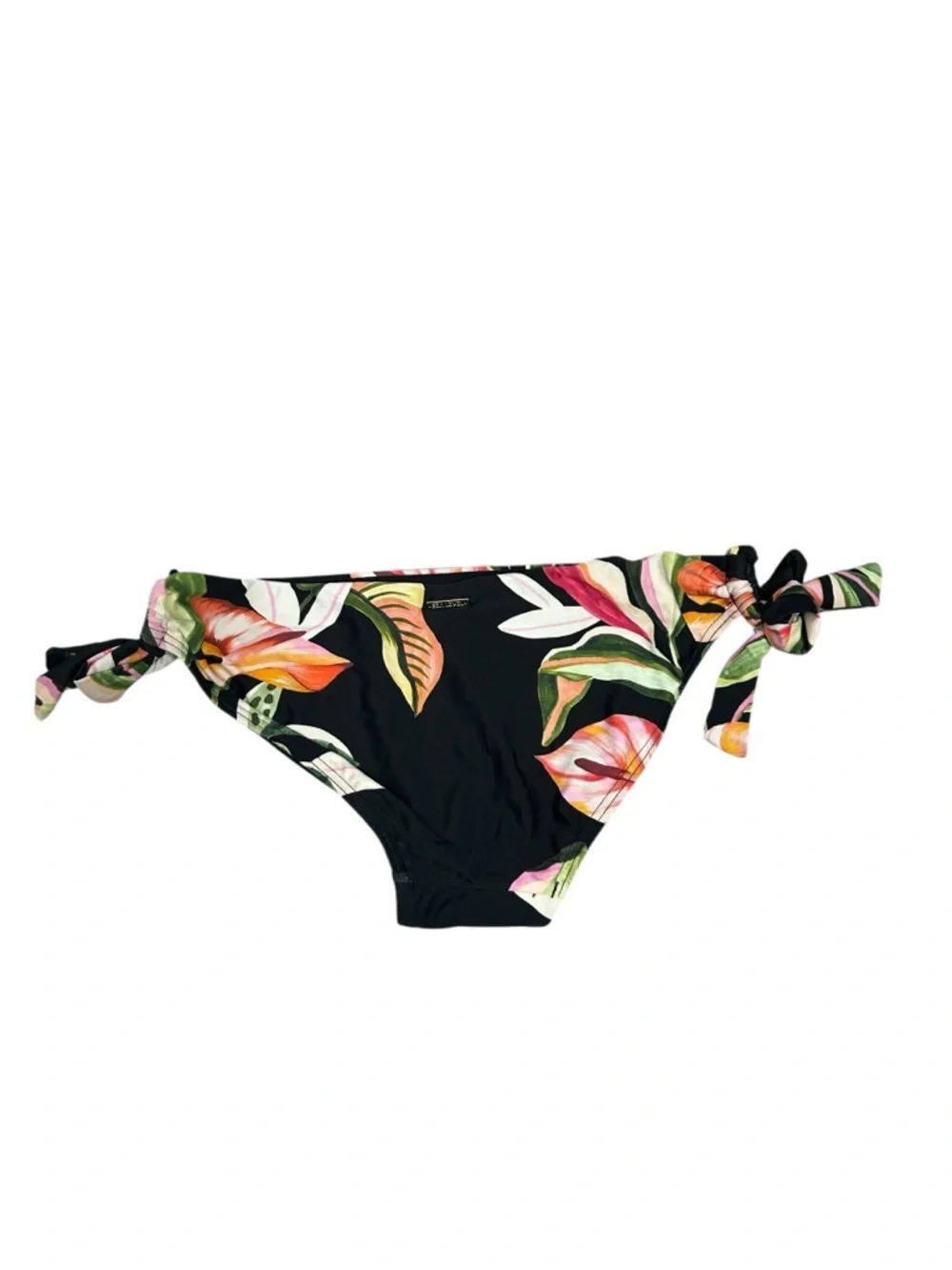 Sealevel Swim Sundown Black Floral Tie-Side Bikini Bottom Women’s Size 4